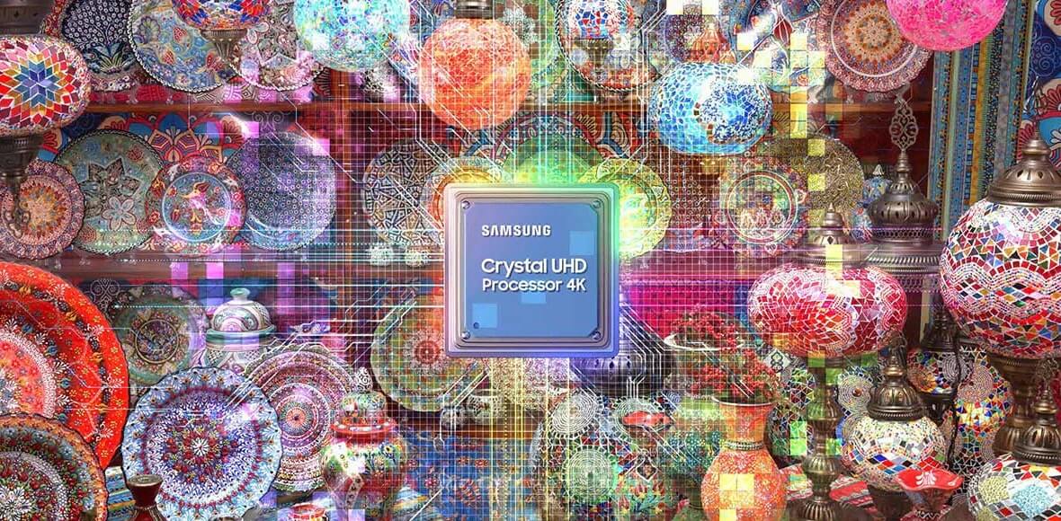 پردازشگر تصویر Crystal Processor 4K در تلویزیون 55BU8000