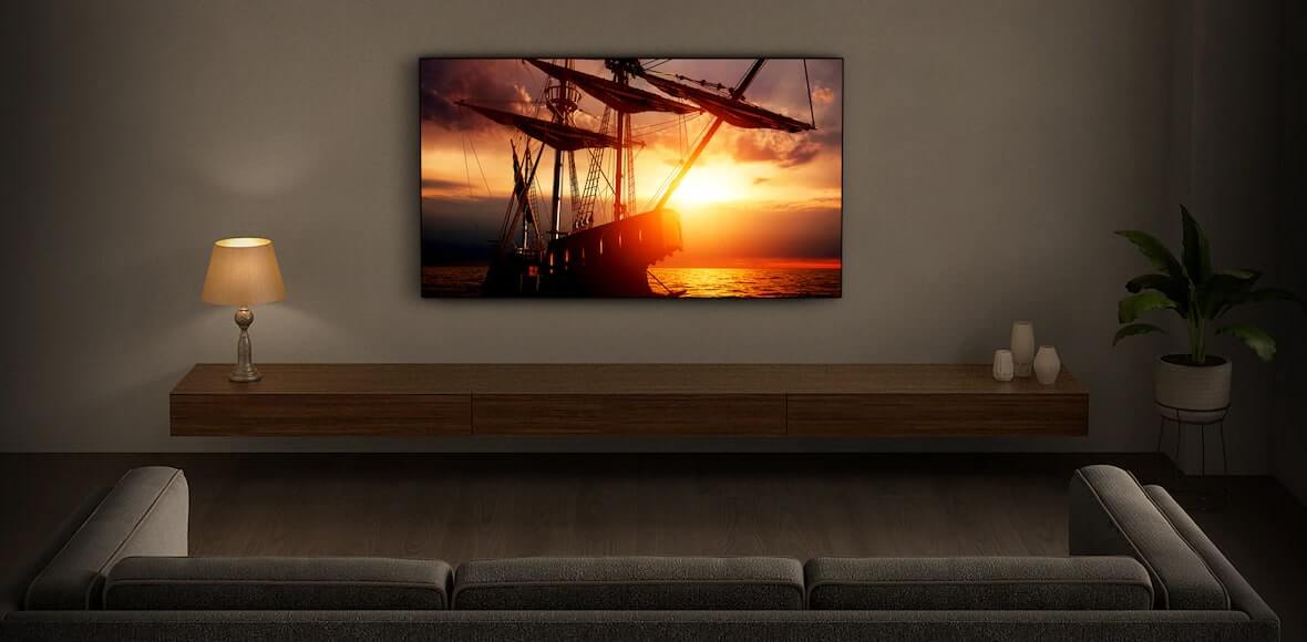 تنظیم نور نمایشگر در اتاق تاریک در تلویزیون 2022 سونی 50X75K